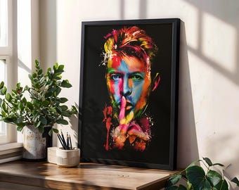 David Bowie Poster: Ziggy Stardust Vintage Art Print, (Digital Download)
