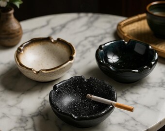 陶器 吸殻入れ レトロ 灰皿 ヴィンテージ レトロ 希少 陶器製灰皿と