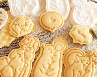 Cartoon Cookie Cutter, Animal Biscuit Stamp, Baking Tool For Kids