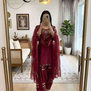 Maroon and Gold Wedding Dress - Etsy