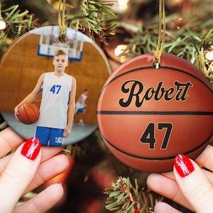 Personalized Sports Ornament, Sports Ornament With Custom Name, Sports Coach Holiday Present, Christmas Present For Sports Player
