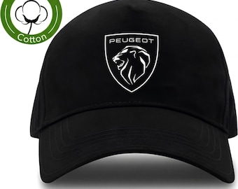 Black Cap: Eco Cotton Auto Gift For Peugeot Fans
