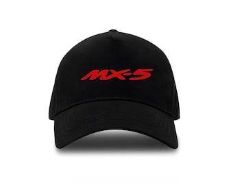 MX-5 Black Cap: Eco Cotton Auto Moto Hat