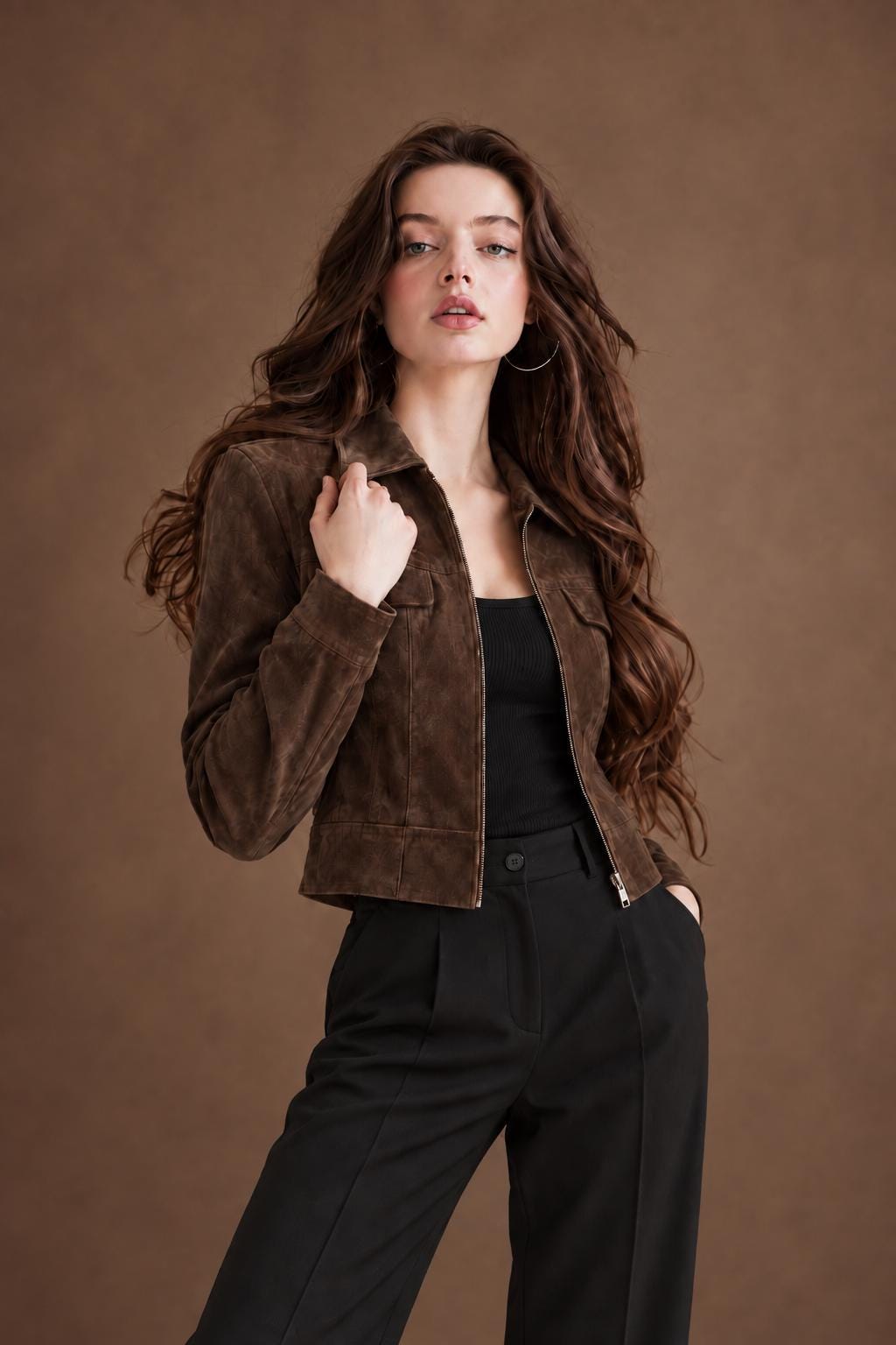 70s Cropped Leather Jacket - Etsy