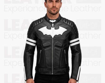 Batman inspiriert schwarzer Biker Mantel für Herren, Motorrad Oberbekleidung, Superheld Cosplay Kostüm | Comic-Fans