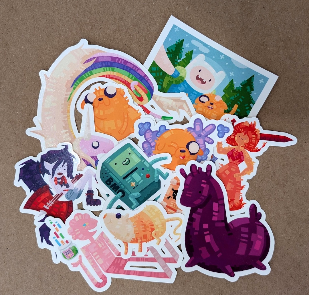 Waterproof Vinyl Adventure Time Stickers - Etsy