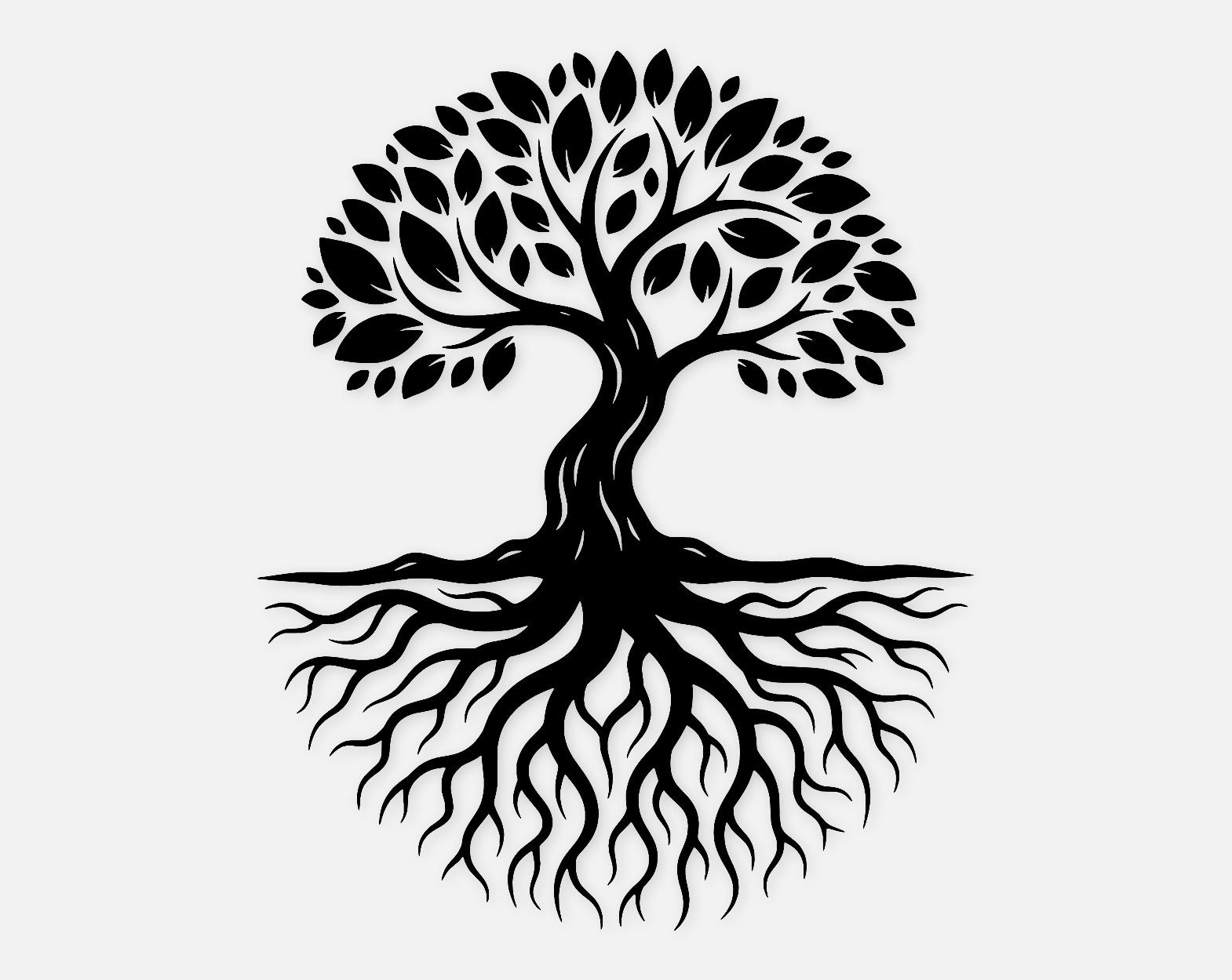 Tree With Roots Svg Png: Cut Ready Digital Design for Cricut Silhouette ...