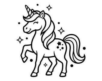 Unicornio encantador SVG PNG: Diseño digital listo para cortar para Cricut y Silhouette