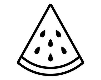 Watermelon Slice Svg Png: Bold Outline For Crafts