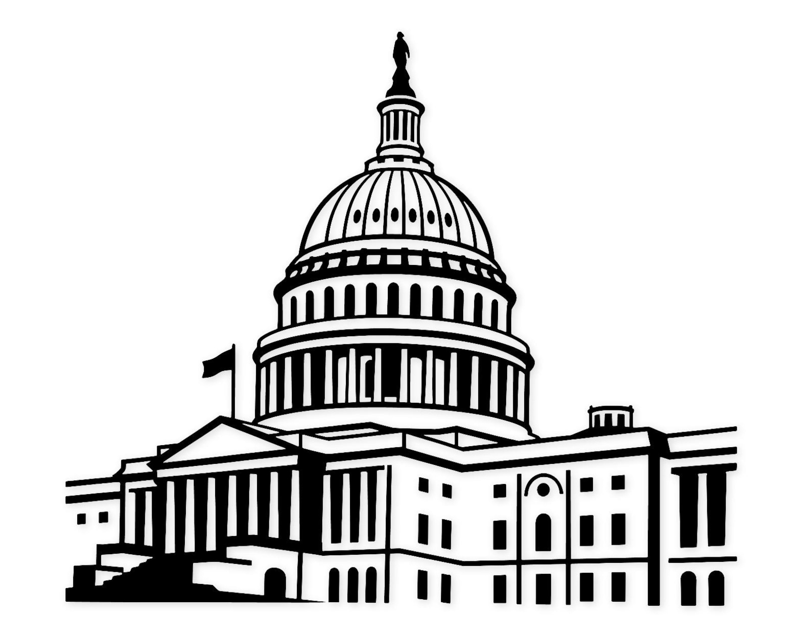Capitol Building Icon Svg Png: Bold Design for Stickers and Wall Art - Etsy