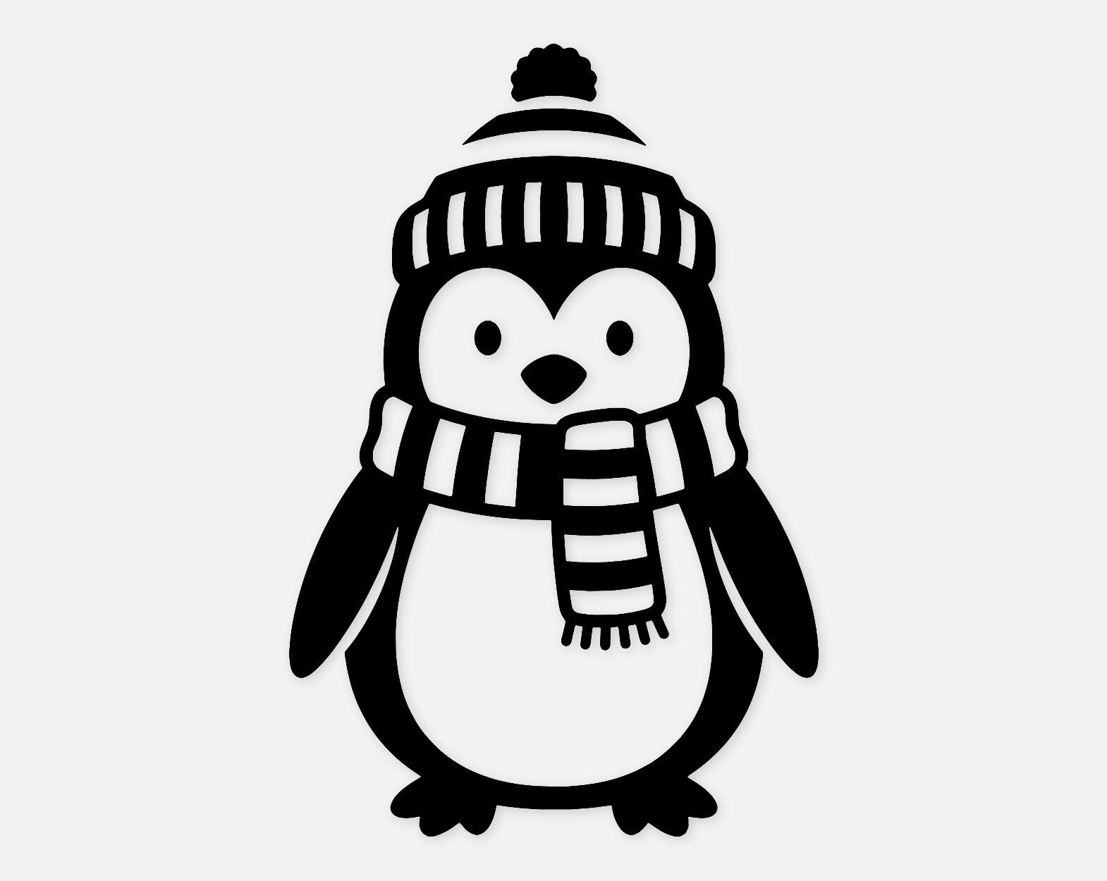 Festive Penguin Svg Png: Cut Ready Digital Design for Cricut Silhouette ...