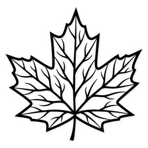 Maple Leaf Svg Png: Bold Outline For T-Shirts And Wall Art