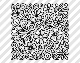 SVG floral: design elegante para arte de parede