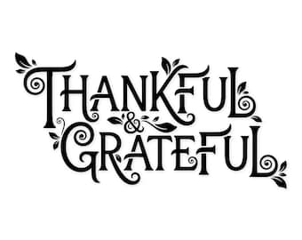 Thankful Typography Svg Png: Cut Ready Digital Design For Cricut Silhouette