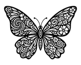 PNG Svg papillon : design élégant pour l'art mural