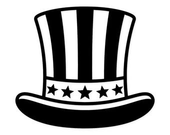 Patriotic Hat Svg Png: Bold Clean Lines For Holiday Decor