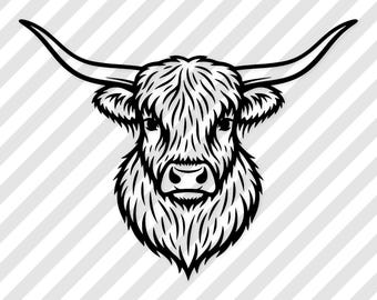 SVG de vaca das Terras Altas: Design divertido para camisetas