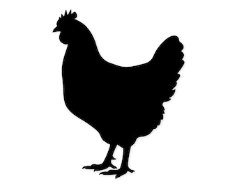 Chicken Silhouette Svg Png: Bold Contrast Design For Crafts