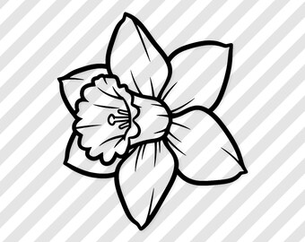 SVG de Narciso: Design com Contorno Marcante para Camisetas