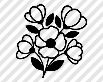 Flor em SVG: Design elegante para adesivos