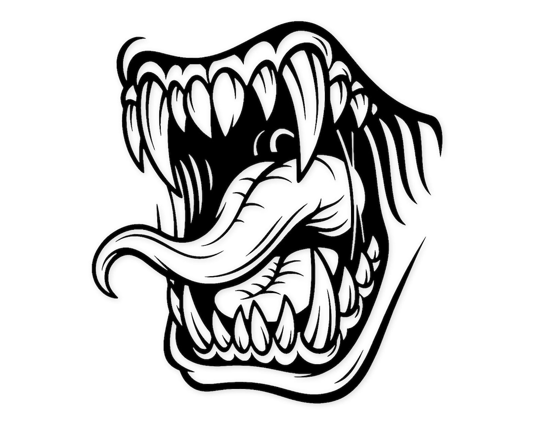 MONSTER MOUTH GLUTTONY　BLOCK / Sサイズ Monster Mouth Svg Png: Cut Ready Digital Design for Cricut