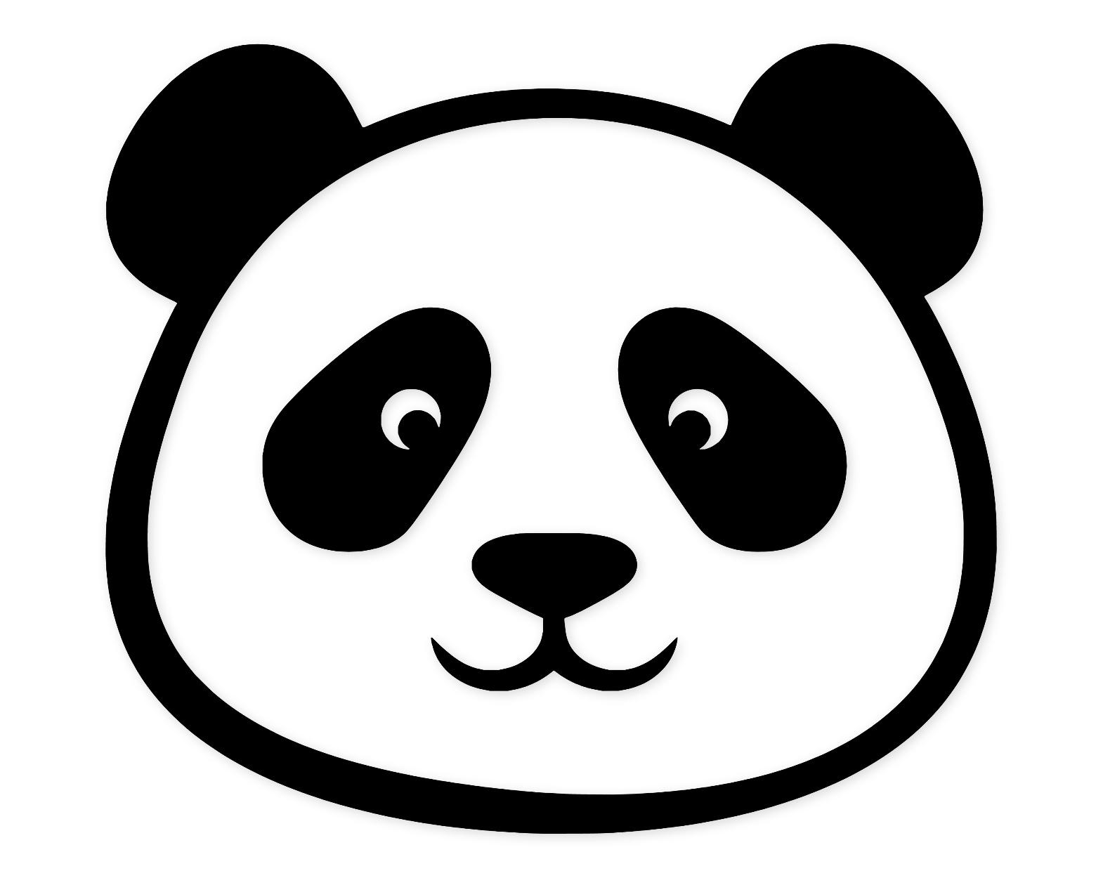 Panda Face Svg Png: Cute Bold Line Art For Stickers