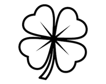 Four-Leaf Clover Svg Png: Cut Ready Digital Design For Cricut Silhouette