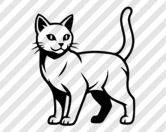 SVG de gato: desenho fofo feito à mão para adesivos