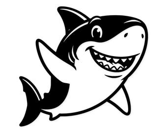 Friendly Shark Wave Svg Png: Cut Ready Digital Design For Cricut Silhouette
