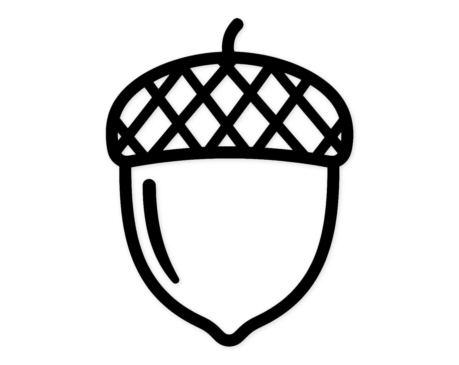 Acorn Icon Svg Png: Bold Outline Cut File for Crafting - Etsy