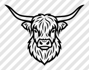 SVG de vaca das Terras Altas: Design encantador para decoração de casa