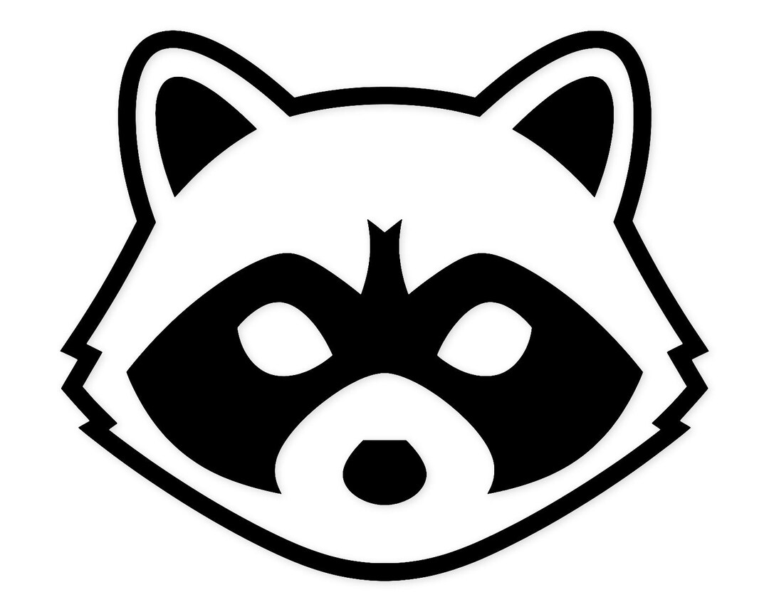 Bold Racoon Racoon Mask Svg Png: Bold Geometric Design for Crafts - Etsy