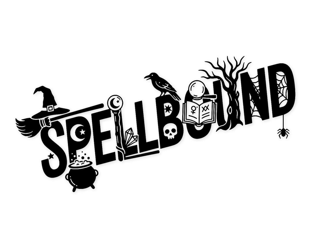 Spellbound Typography Svg Png: Bold Witchy Design for T-shirts - Etsy