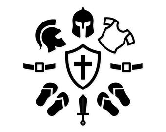 Armor of God Svg Png: klaar voor digitaal ontwerp voor Cricut Silhouette