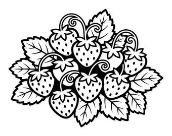 Buquê de Morangos SVG PNG: Design Digital Pronto para Corte para Cricut e Silhouette