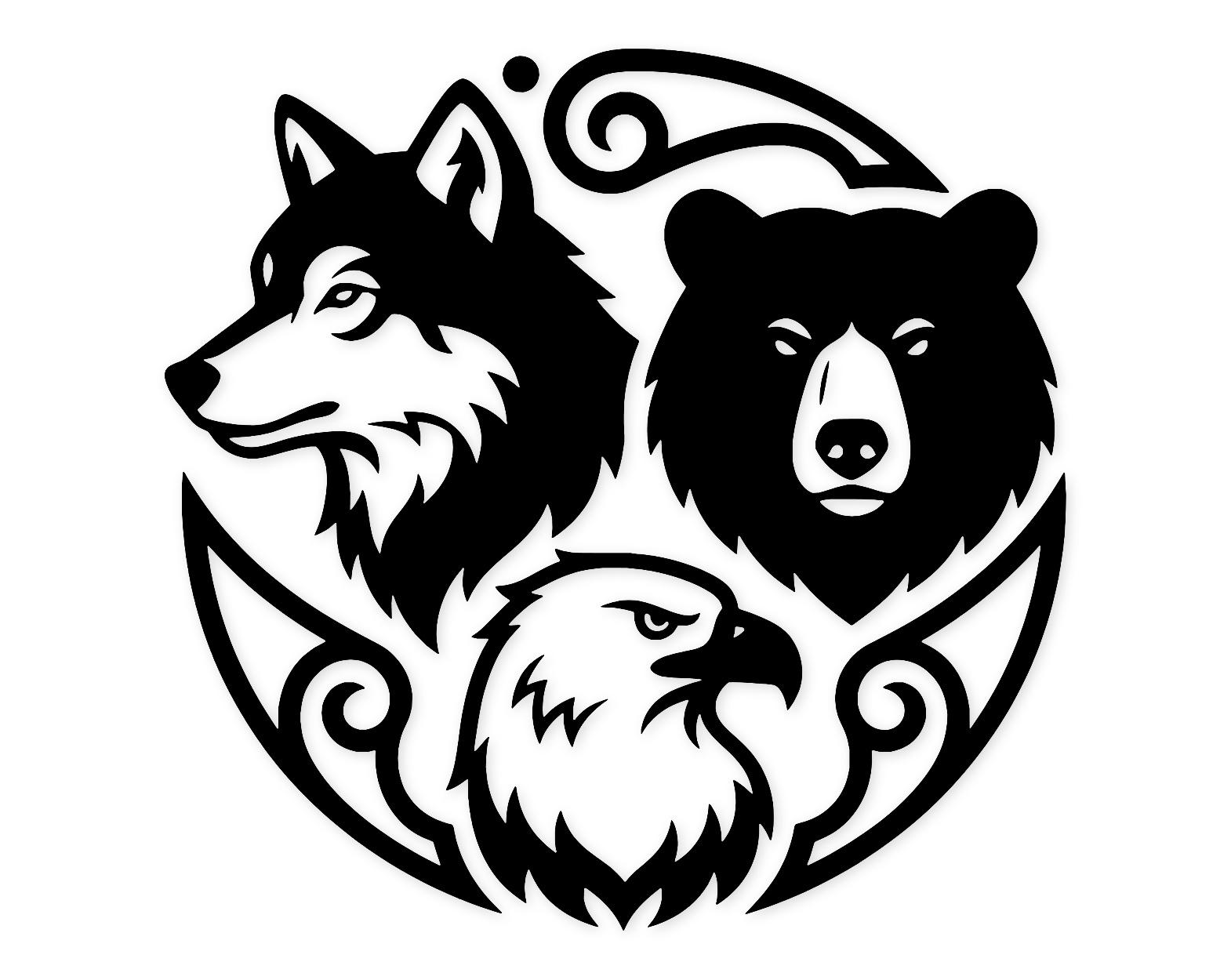 Unity of Animals Svg Png: Bold Silhouette Design for Crafts - Etsy