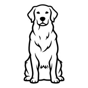 Golden Retriever 'Sit' Svg Png: Cut Ready Digital Design For Cricut Silhouette