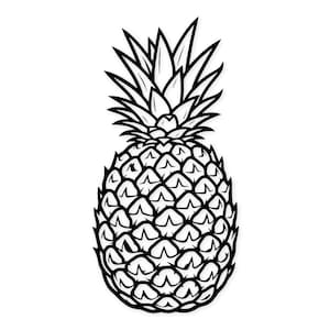 Pineapple Outline Svg Png: Cut Ready Digital Design For Cricut Silhouette
