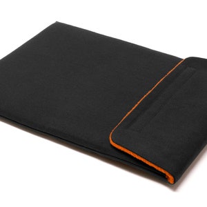 Housse pour ordinateur portable Framework 13 Fait main Toile cirée Pioneer Noir édition spéciale Orange