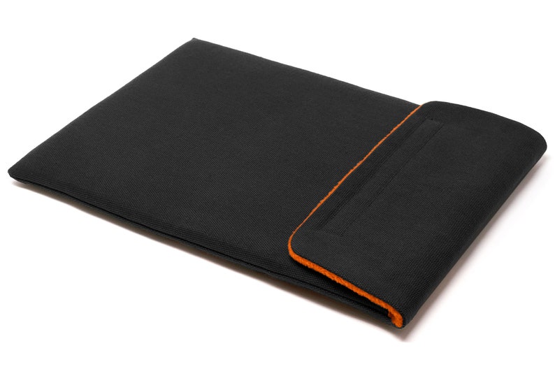 Housse pour ordinateur portable Framework 13 Fait main Toile cirée Pioneer Noir édition spéciale Orange