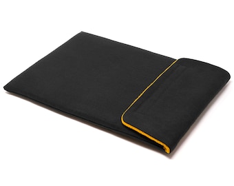 Housse pour Samsung Galaxy Tab S8 Ultra 14,6 pouces - Faite à la main - Toile cirée Pioneer - Noir