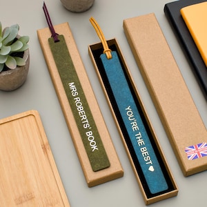 Personalised Leather Bookmark, Christmas Gift, Anniversary Present, Personalised Bookmark for Men and Women, Gift for Mum, Dad and Friends