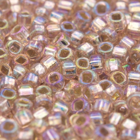 100 grams MATSUNO seed beads round 110 silver lined rainbow AB light aqua blue,Japanese glass rocaille