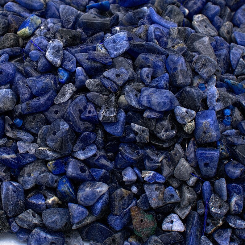 jewelry making sodalite tiny chips beads 4-8mm DIY crafts genuine sodalite drilled loose chips wholesale beads