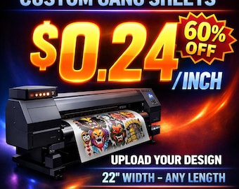 DTF Transfer, Full Color Custom DTF Print, High Quality, Ready To Press Transfers, Custom Heat Transfer, Direct To Film