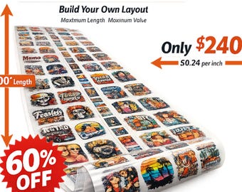 Custom DTF Gang Sheet, 22" x 1000" Bulk Transfers, Fast Turnaround, No Minimum Order