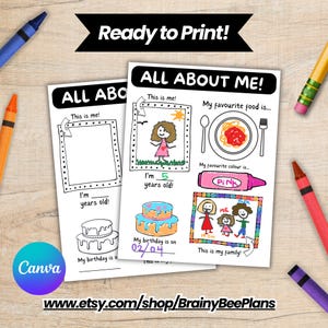 All About Me Worksheet: Back to School Activity Pack (PDF)