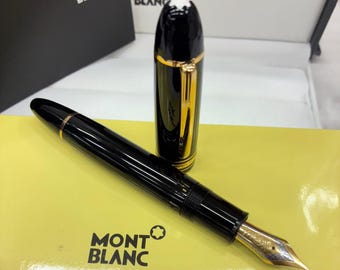 Montblanc Meisterstuck 149 Golden Black Füllfederhalter - Golden Trims Medium Feder Jumbo