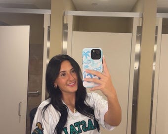 Camiseta personalizada con diamantes de imitación — Nombre y número personalizados — Camiseta para el día del partido — Ropa brillante del equipo