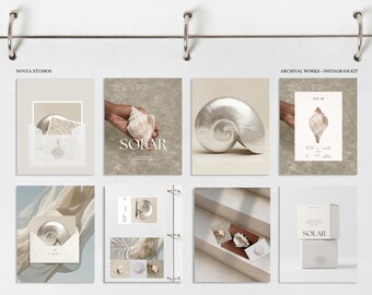 Summer Instagram Post Templates for Canva - 20 Luxury Coastal Designs with Photos for Beauty and Lifestyle Brands